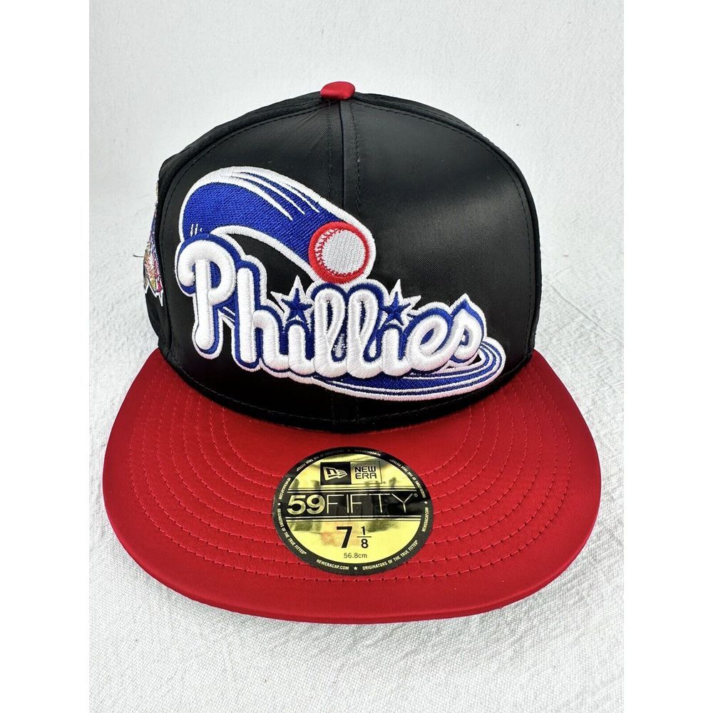NEW ERA 5950 FITTED HAT PHILADELPHIA‎ PHILLIES FULL SATIN SIDE PATCH 7-1/8